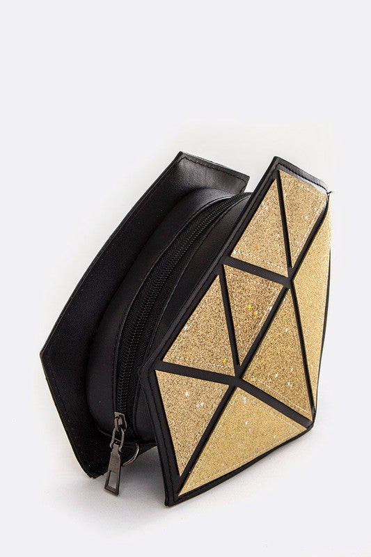 Glitter Diamond Convertible Clutch Bag Artini Accessories