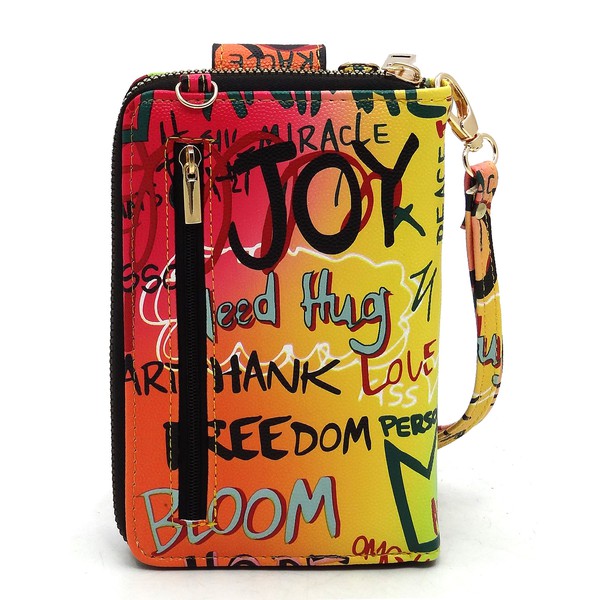 Graffiti Cell Phone case Crossbody Wallet Wristlet Fashion World