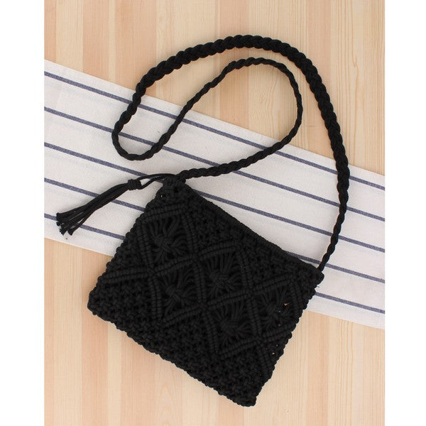 Giana Macrame Crossbody Bag Aili's Corner
