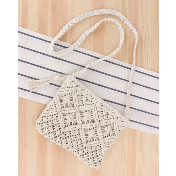 Giana Macrame Crossbody Bag Aili's Corner