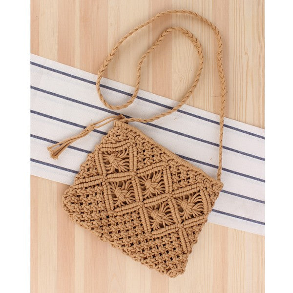 Giana Macrame Crossbody Bag Aili's Corner