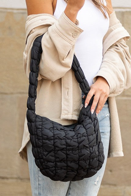 Dale Quilted Puffer Shoulder Bag Aili's Corner