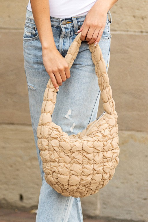 Dale Quilted Puffer Shoulder Bag Aili's Corner