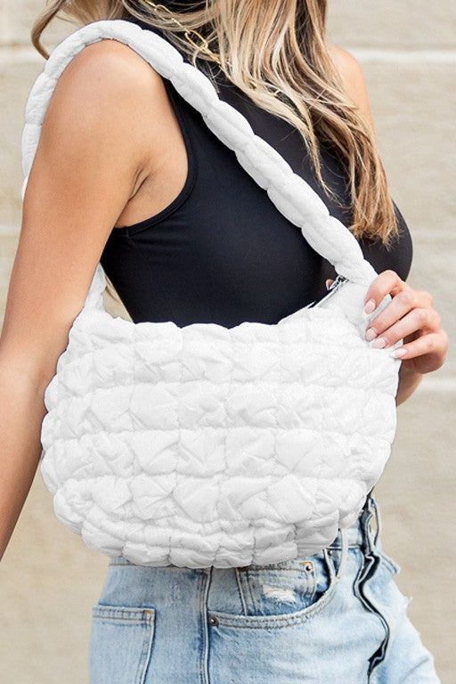 Dale Quilted Puffer Shoulder Bag Aili's Corner