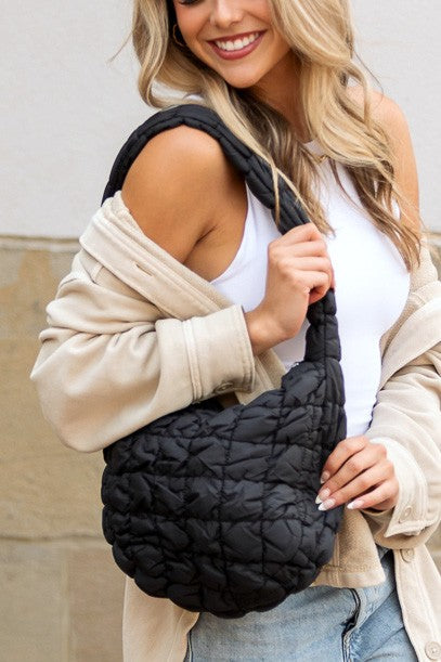 Dale Quilted Puffer Shoulder Bag Aili's Corner