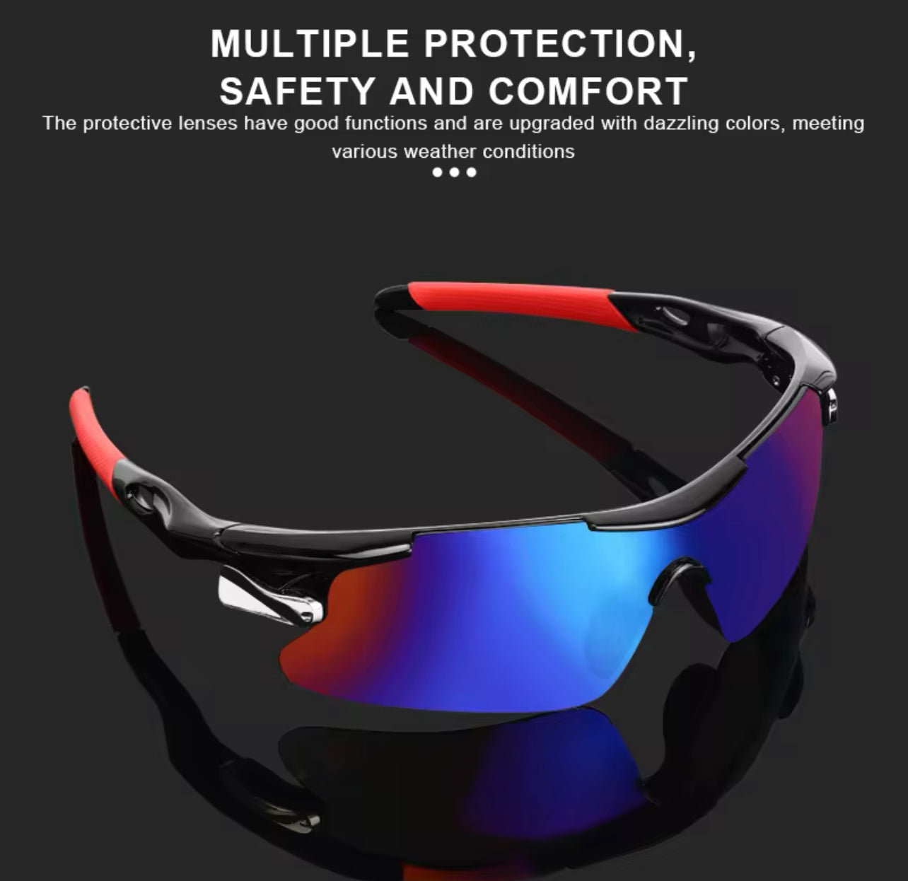 Cycling Glasses UV400 Multicolor Men's Women Outdoor Sport Riding Windproof Eyewear Goggles MTB Road Bicycle Sunglasses Weekend Shade Sunglasses