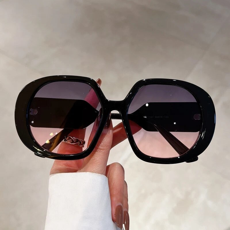 Crazy 4 U Oversize Women Round Sunglasses Weekend Shade Sunglasses