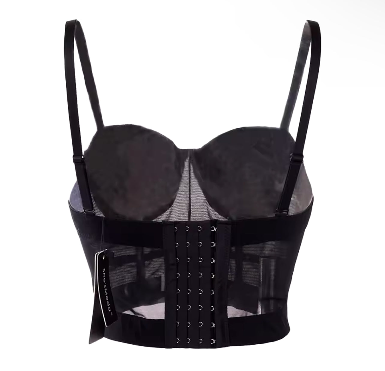 Sexy Black Transparent Mesh Push-Up Bralette - Weeknd Shop Online