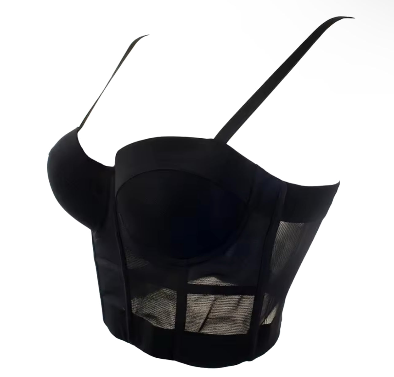Sexy Black Transparent Mesh Push-Up Bralette - Weeknd Shop Online