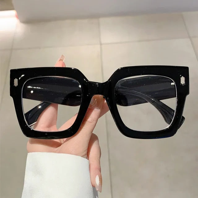 "Kimmy" Anti Blue Light Square Oversize Glasses Weekend Shade Sunglasses