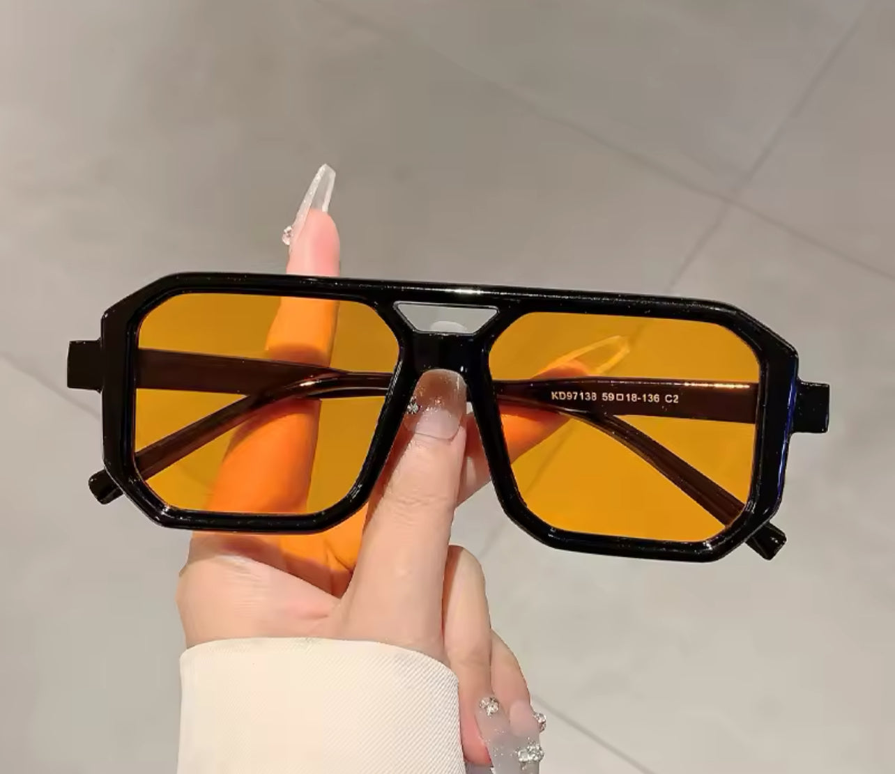 Trendy Oversize Square Retro Sunglasses Weekend Shade Sunglasses