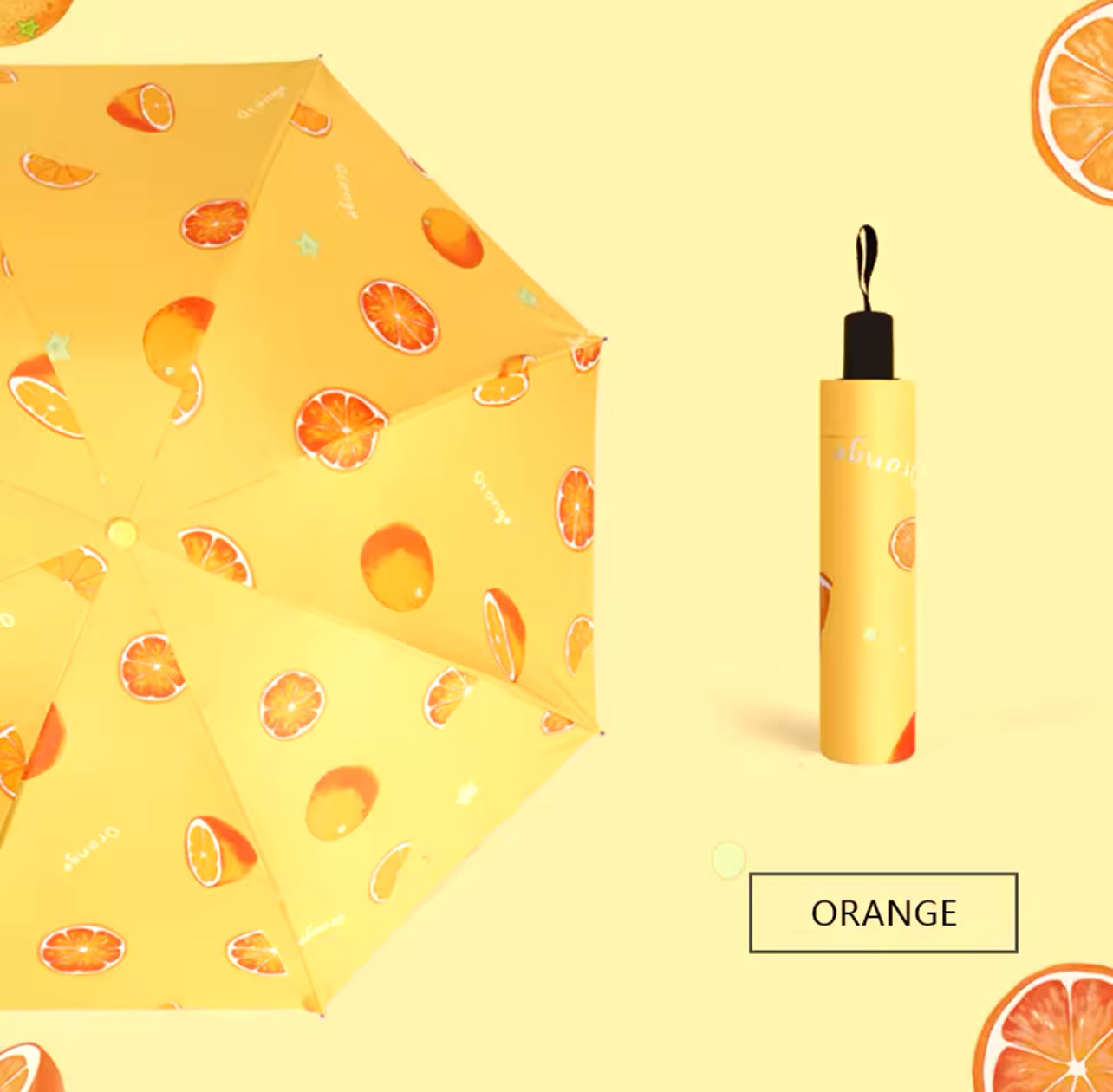 Fruity Automatic Open Folding Travel Umbrella Weeknd Shop Online