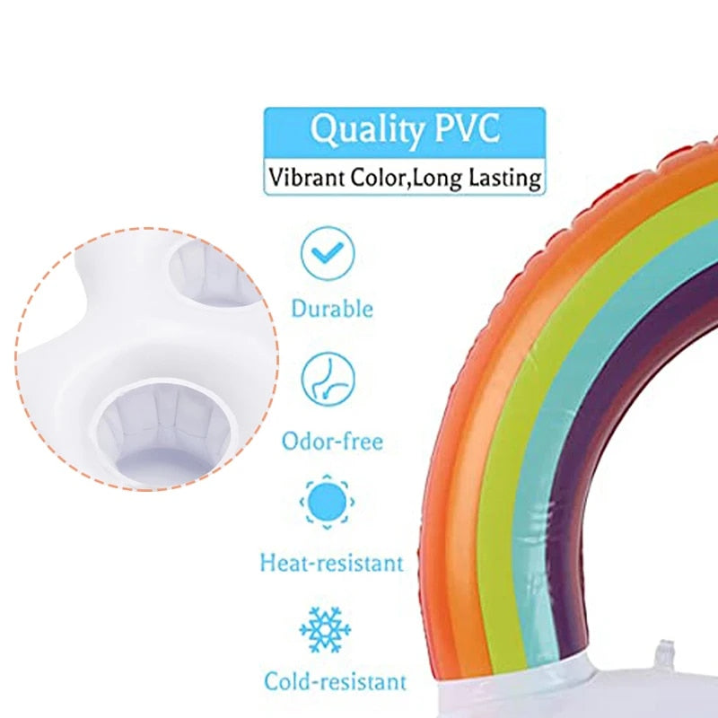 Floating Table Summer Party Bucket Rainbow Cloud Cup Holder Weekend Shade Sunglasses