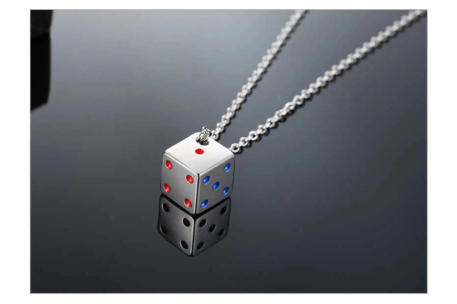 Men’s Cool Cube Dice Pendant Necklace Weeknd Shop Online