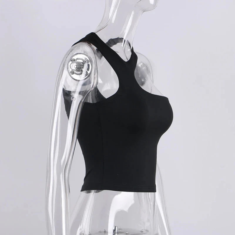 Cut Out Sexy One Shoulder Crop Top Weeknd Shop Online