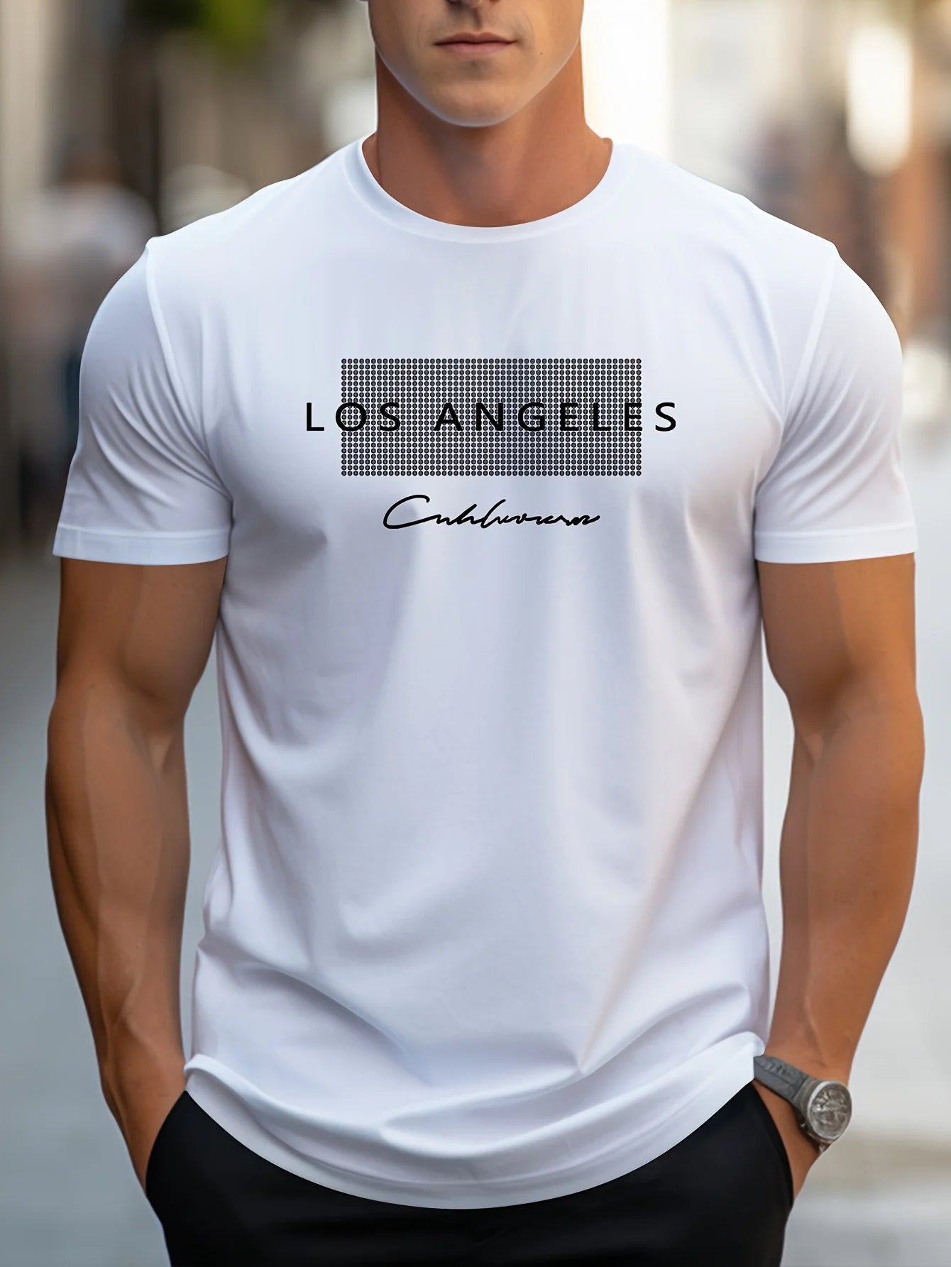 Men's Cotton Los Angeles Graphic T-Shirt