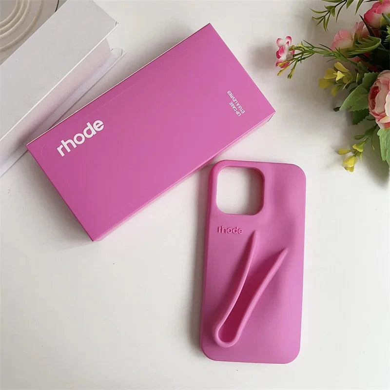 New Rhode DIY Lipstick Lip Holder Soft Silicone Phone Case Weeknd Shop Online