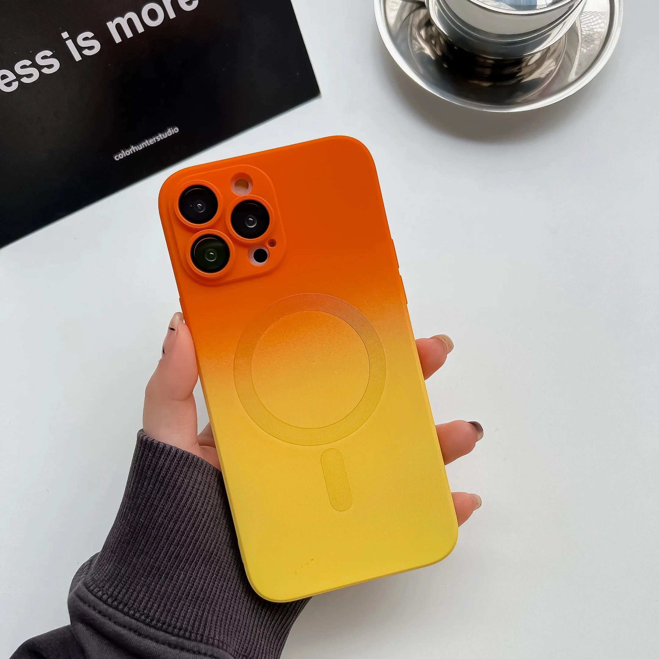 Gradient Dual-Color Magnetic Liquid Silicone Phone Case Weeknd Shop Online