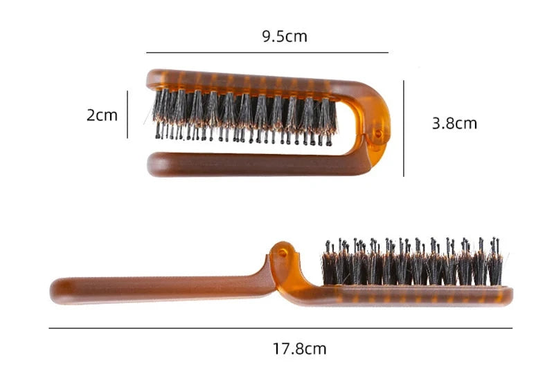 Foldable Hair Comb Portable Boar Bristle Hair Brush Weeknd Shop Online