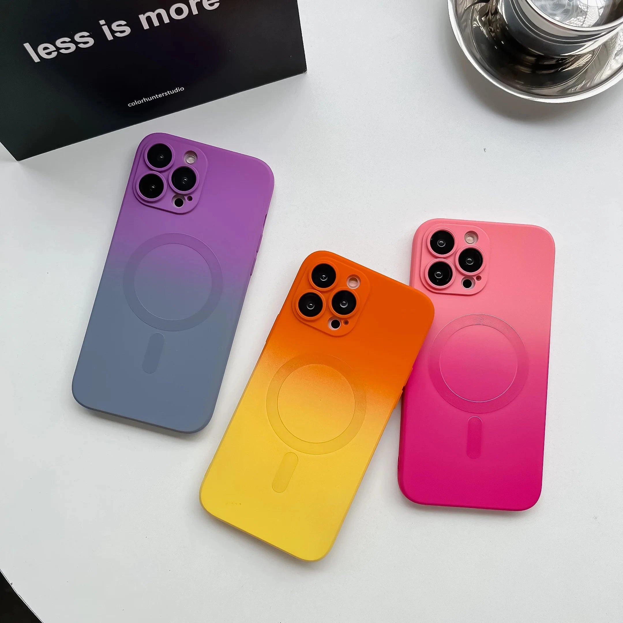 Gradient Dual-Color Magnetic Liquid Silicone Phone Case Weeknd Shop Online