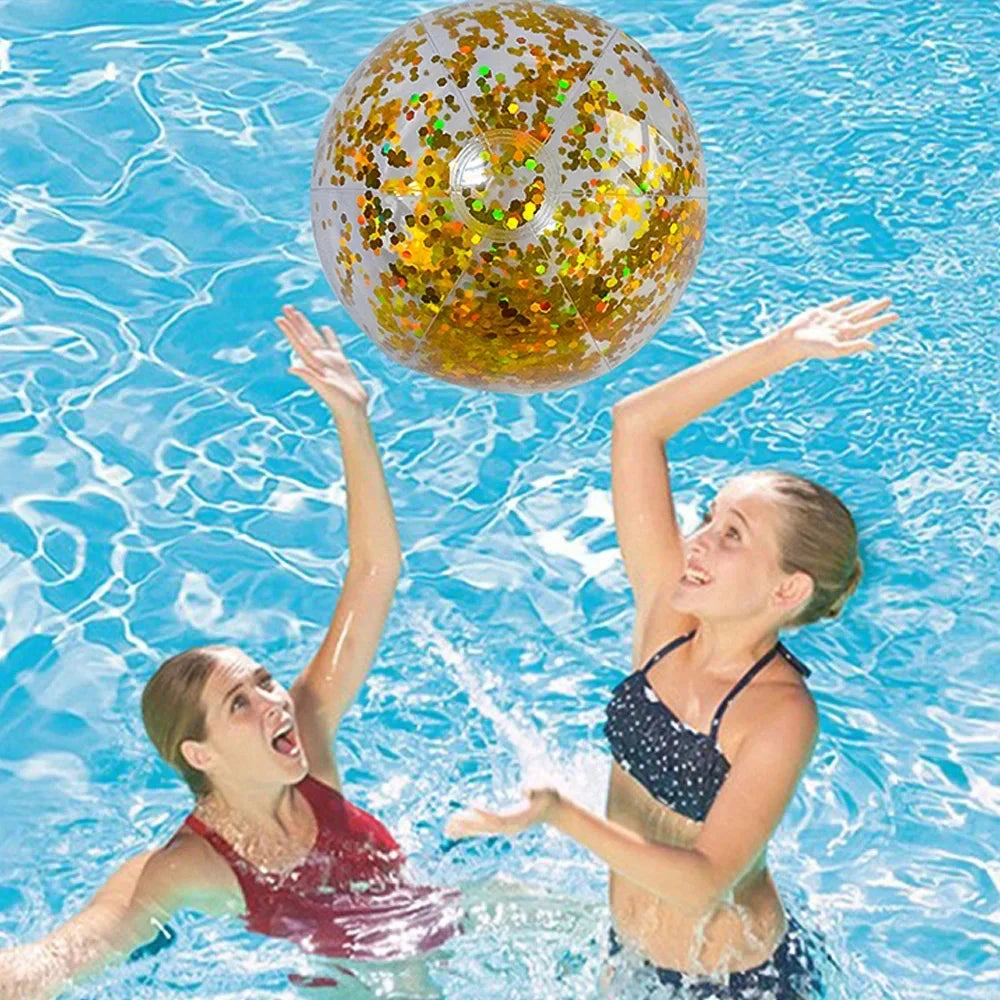 40cm Inflatable Glitter Beach Ball Weeknd Shop Online