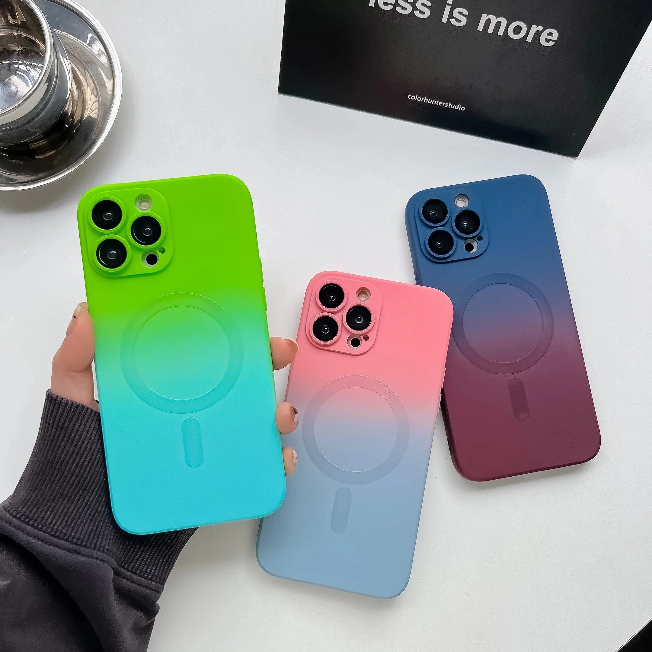 Gradient Dual-Color Magnetic Liquid Silicone Phone Case Weeknd Shop Online