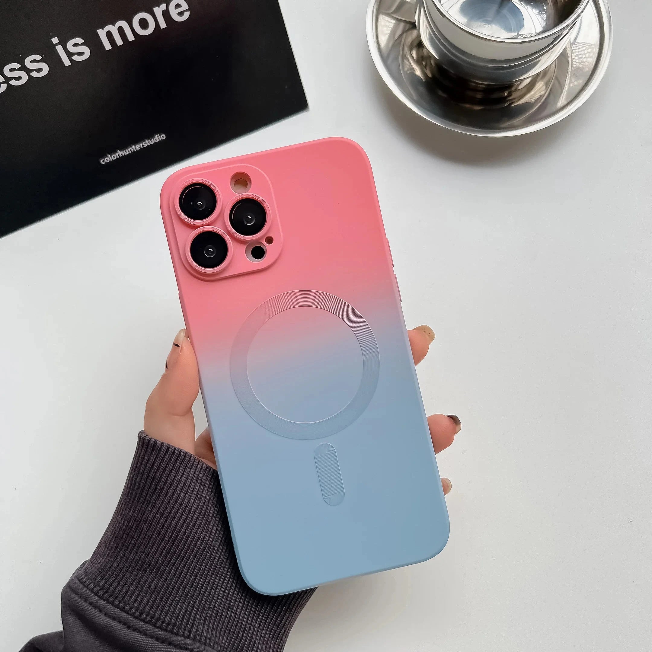 Gradient Dual-Color Magnetic Liquid Silicone Phone Case Weeknd Shop Online