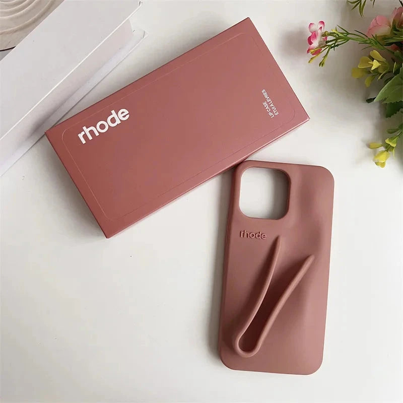 New Rhode DIY Lipstick Lip Holder Soft Silicone Phone Case Weeknd Shop Online