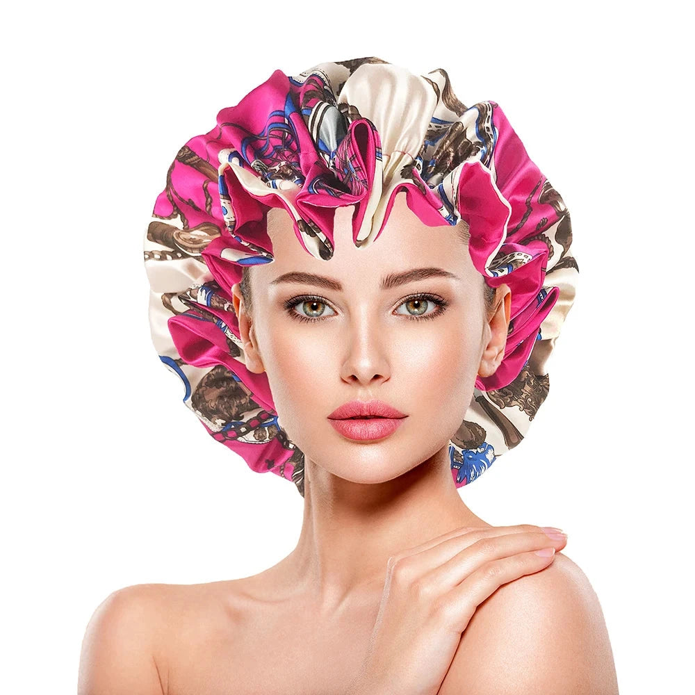 Double-Layer Silky Satin Bonnet – Large Reversible Sleep Cap for Women Weeknd Shop Online