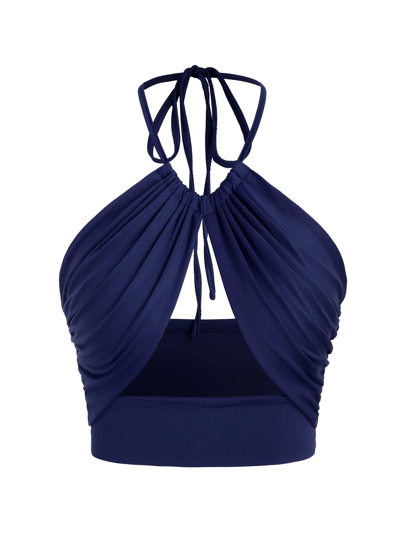 Philly Ruched Halter Crop Top