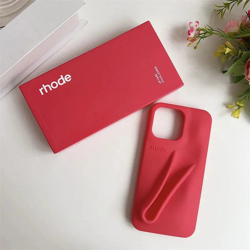 New Rhode DIY Lipstick Lip Holder Soft Silicone Phone Case Weeknd Shop Online