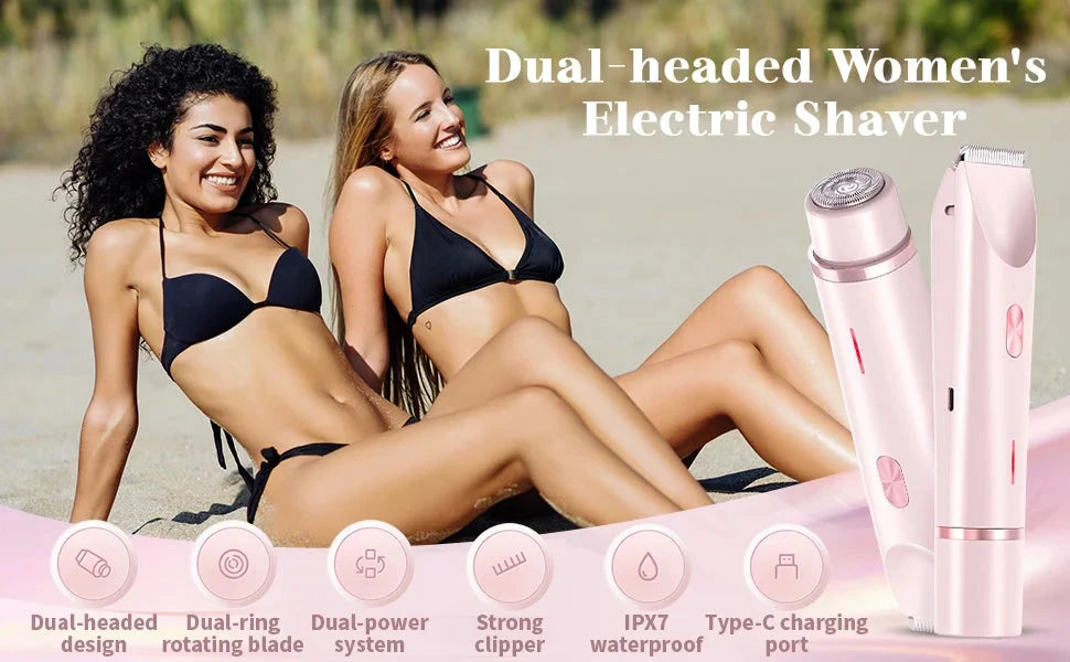Pink 2-in-1 Waterproof Electric Shaver Weeknd Shop Online