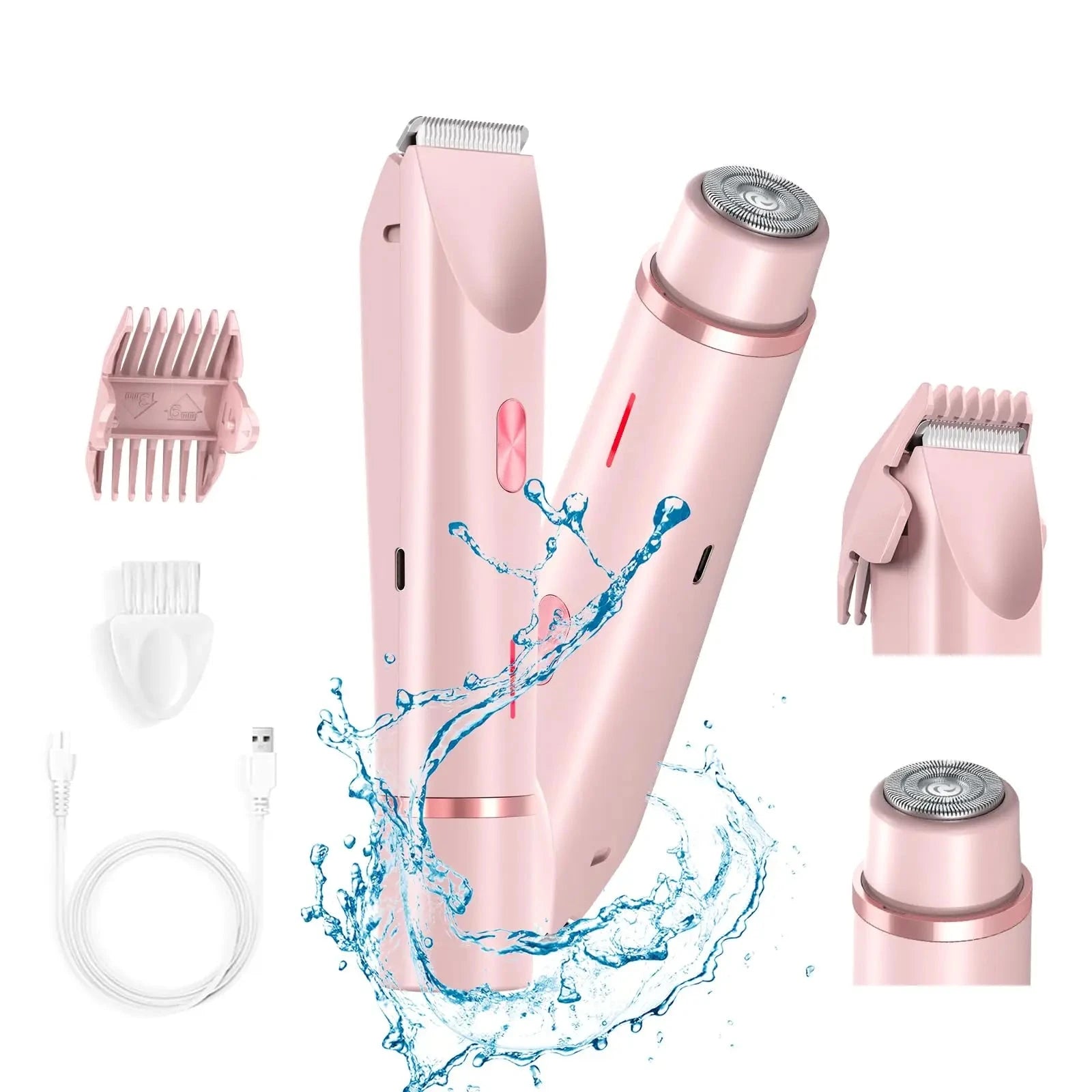 Pink 2-in-1 Waterproof Electric Shaver Weeknd Shop Online