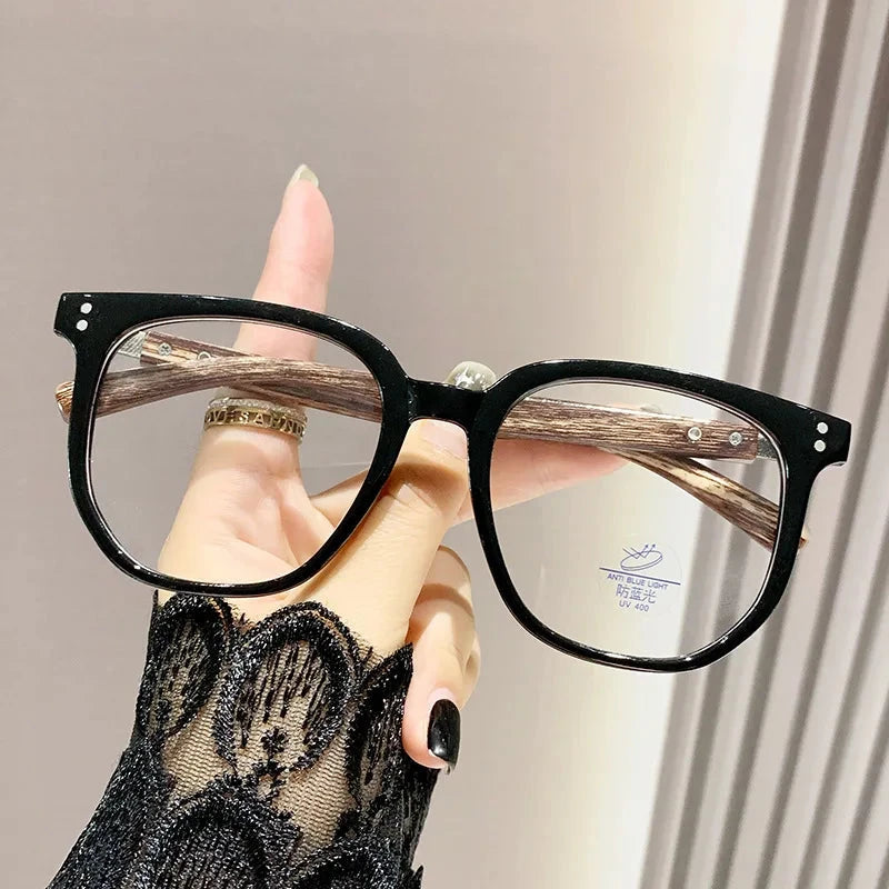 Retro Rivets Anti-Blue Light Glasses – Wood Grain TR90 Frames Weeknd Shop Online