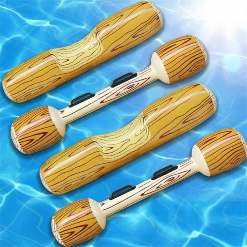 Inflatable Double Beat Log Stick Ring Pool Set Weekend Shade Sunglasses