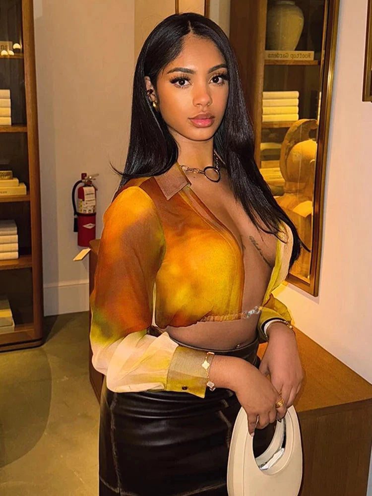 "Open Vibes"  Brown Combo Top Weekend Shop