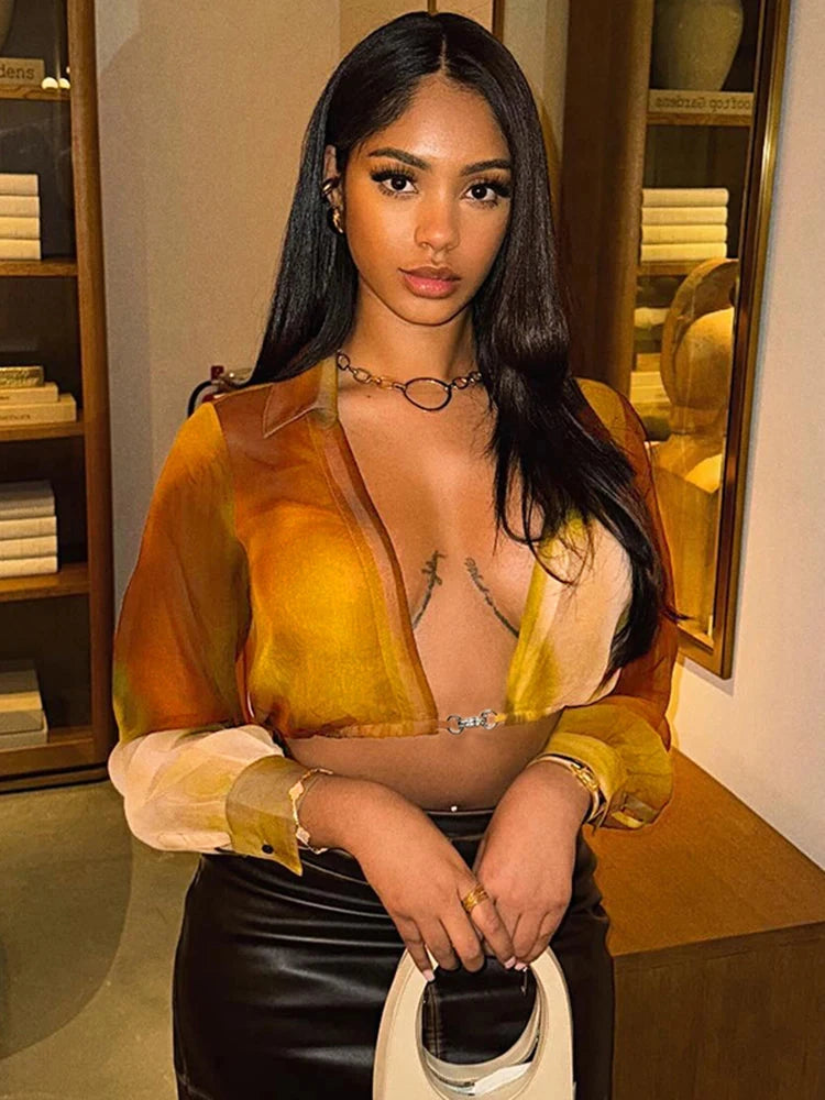 "Open Vibes"  Brown Combo Top Weekend Shop