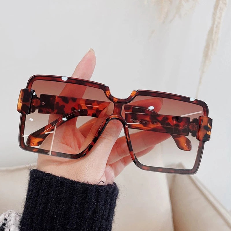 Oversize Rimless Fashion Sunglasses Weekend Shade Sunglasses