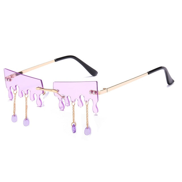 Fashion Pendant Tears Shape Sunglasses Weekend Shade Sunglasses