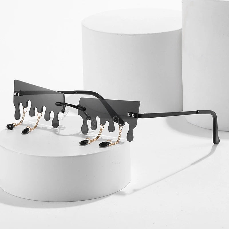 Fashion Pendant Tears Shape Sunglasses Weekend Shade Sunglasses