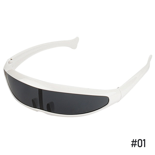Futuristic Narrow Cyclops Visor Sunglasses Weekend Shade Sunglasses
