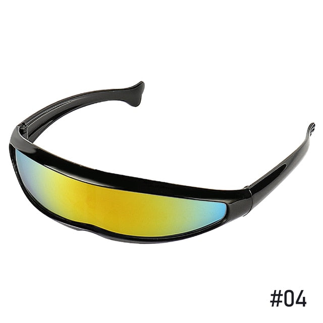 Futuristic Narrow Cyclops Visor Sunglasses Weekend Shade Sunglasses
