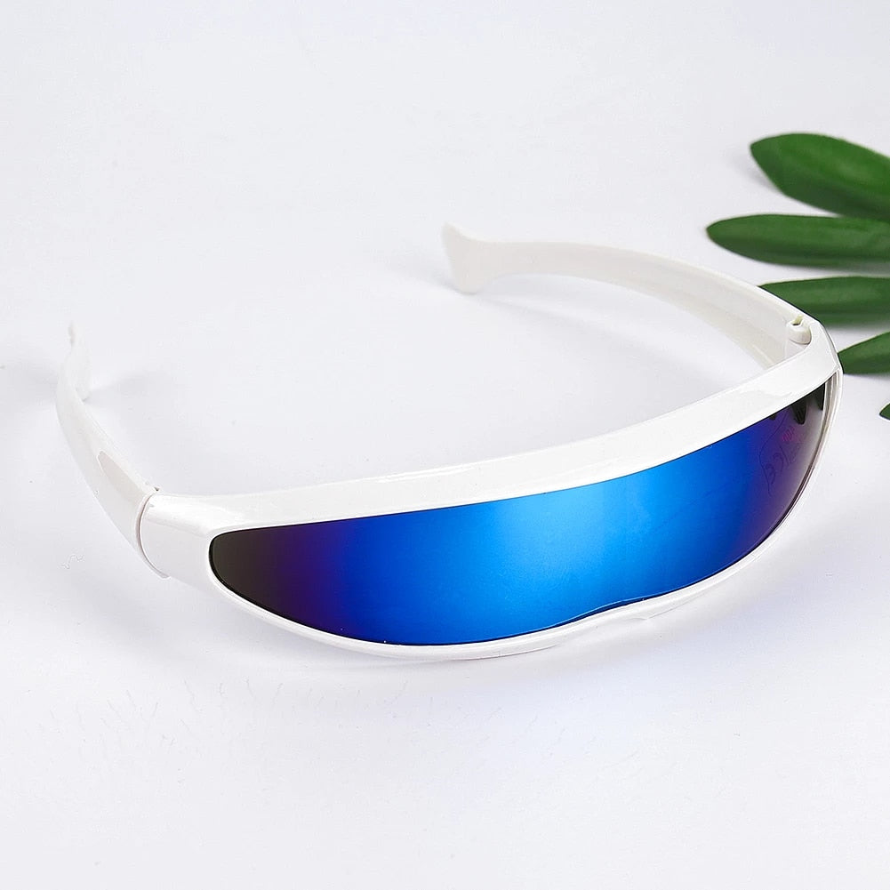 Futuristic Narrow Cyclops Visor Sunglasses Weekend Shade Sunglasses