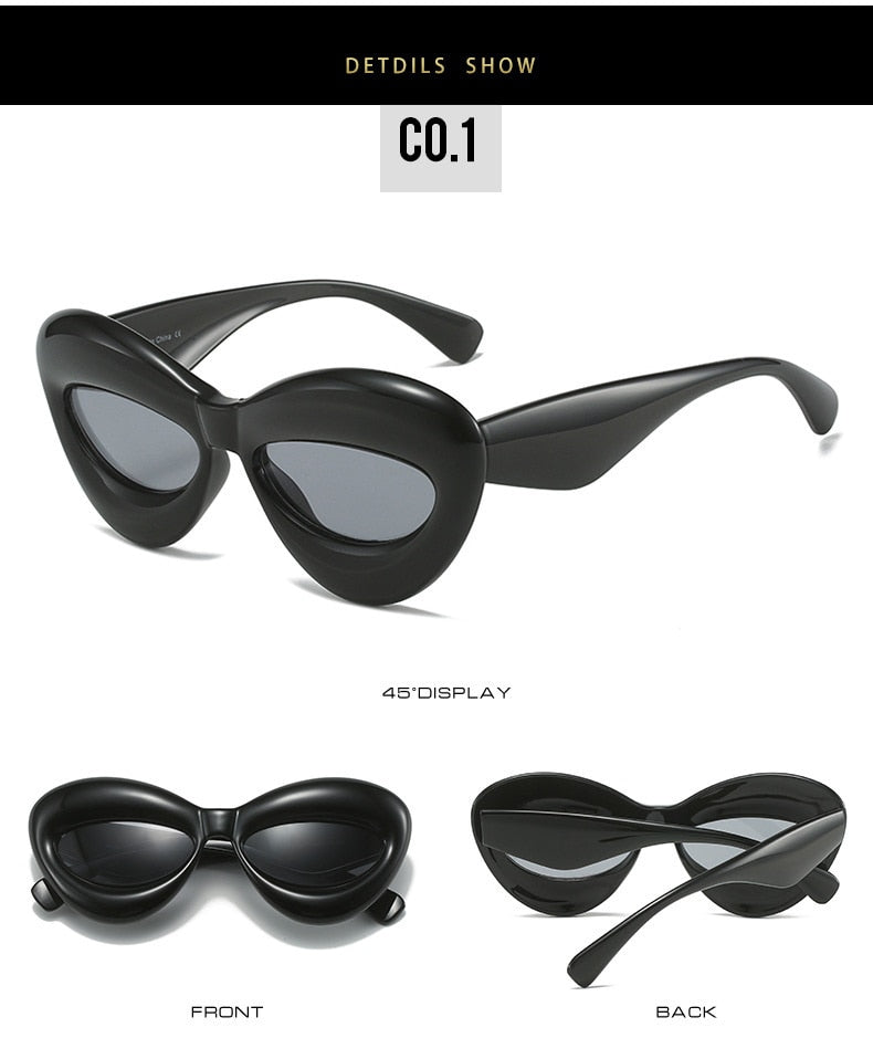 Fashion Cat Eye Plastic Frame Sunglasses Weekend Shade Sunglasses