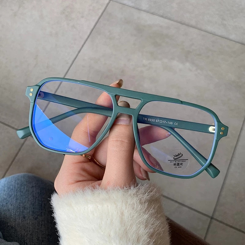 Fashion Double Bridge Glasses Weekend Shade Sunglasses