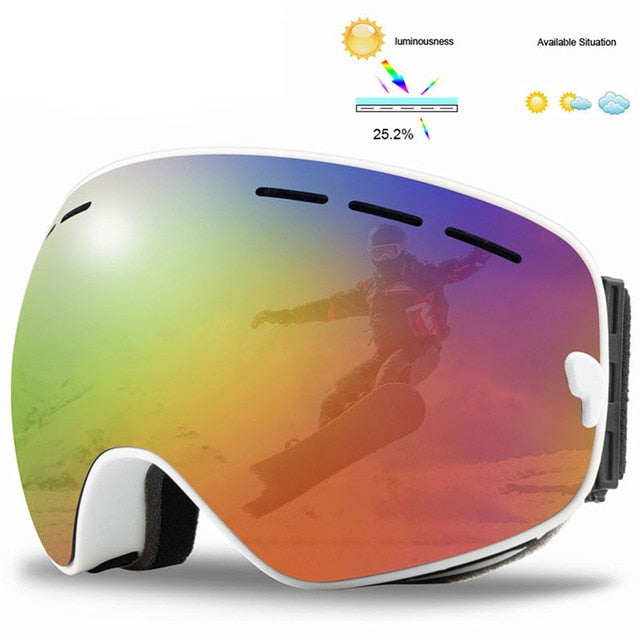 Double Layers Anti-Fog Ski Goggles Weekend Shade Sunglasses