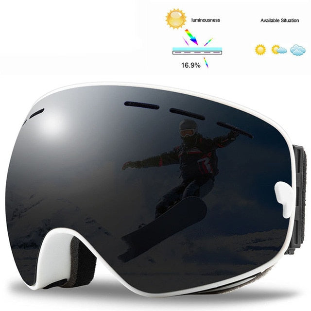 Double Layers Anti-Fog Ski Goggles Weekend Shade Sunglasses