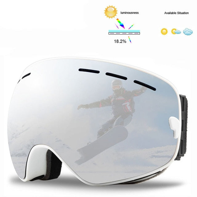 Double Layers Anti-Fog Ski Goggles Weekend Shade Sunglasses