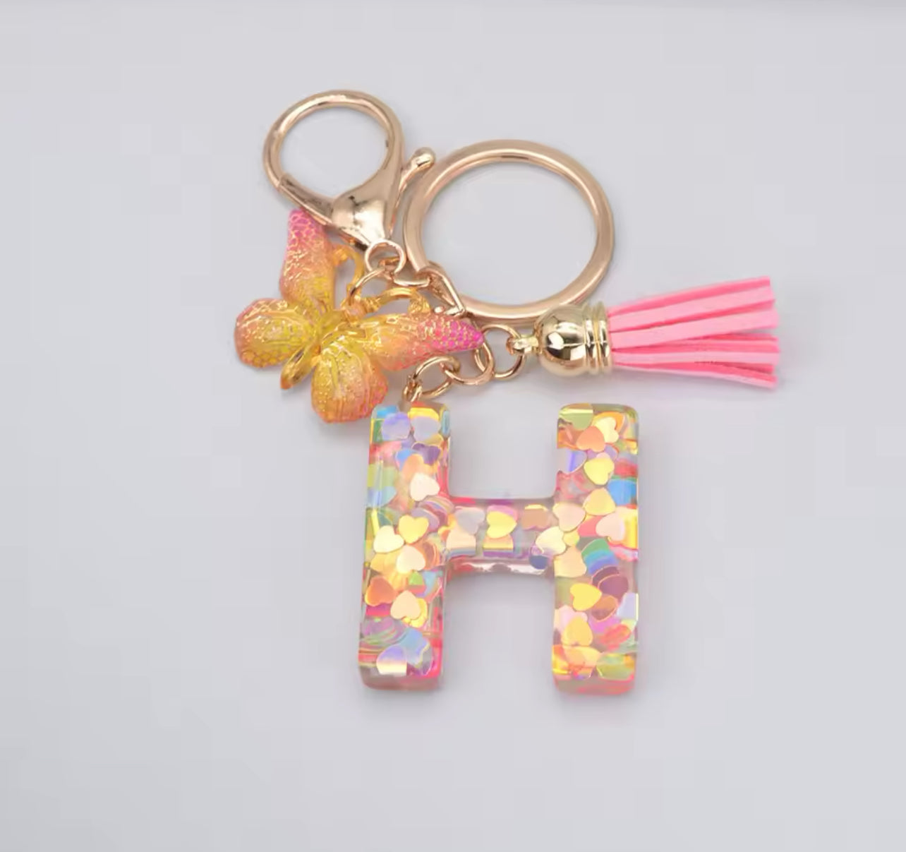Summer Addition A-Z Letter Keychain