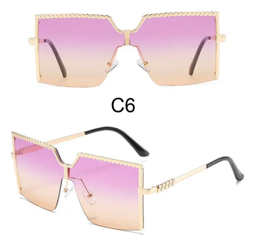 "I Ride Fly" Multi Oversize Square Sunglasses Weekend Shade Sunglasses